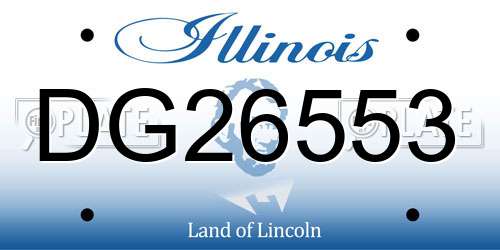 DG26553 Illinois License Plate