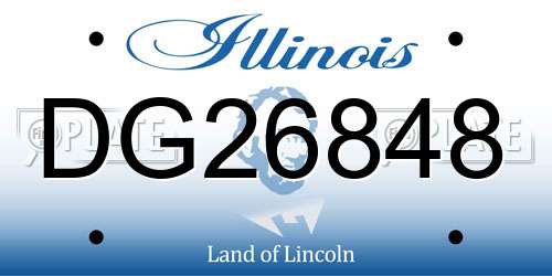 DG26848 Illinois License Plate