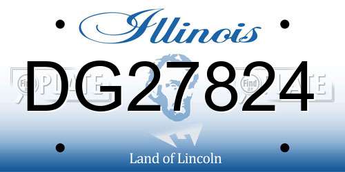 DG27824 Illinois License Plate