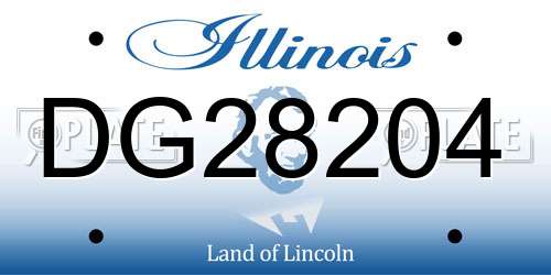 DG28204 Illinois License Plate
