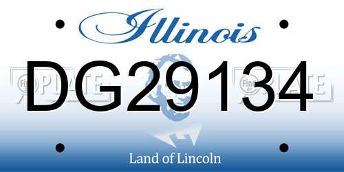 DG29134 Illinois License Plate
