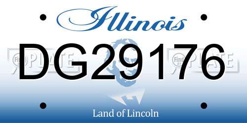 DG29176 Illinois License Plate