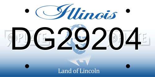 DG29204 Illinois License Plate