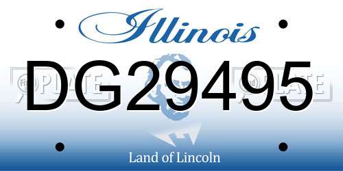 DG29495 Illinois License Plate
