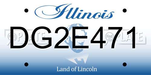 DG2E471 Illinois License Plate