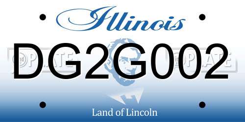 DG2G002 Illinois License Plate