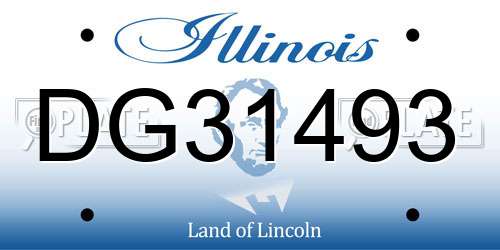 DG31493 Illinois License Plate