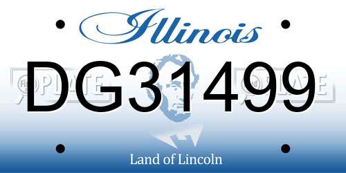 DG31499 Illinois License Plate