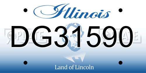 DG31590 Illinois License Plate