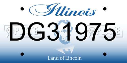 DG31975 Illinois License Plate