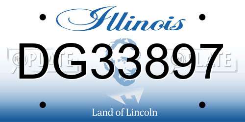 DG33897 Illinois License Plate