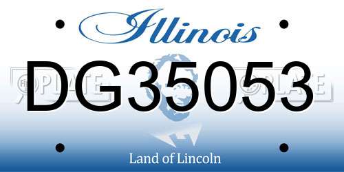 DG35053 Illinois License Plate