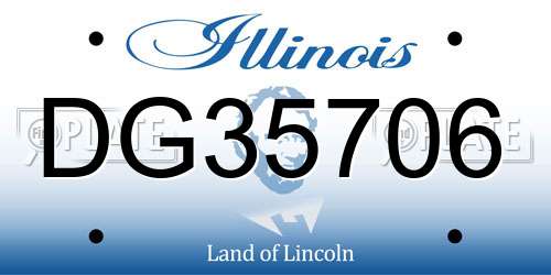 DG35706 Illinois License Plate