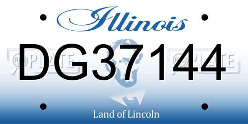 DG37144 Illinois License Plate