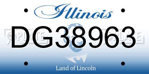 DG38963 Illinois License Plate