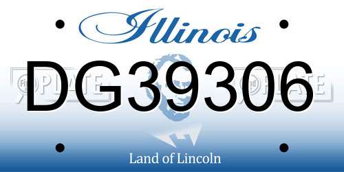 DG39306 Illinois License Plate