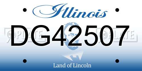 DG42507 Illinois License Plate