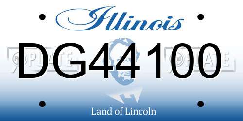 DG44100 Illinois License Plate