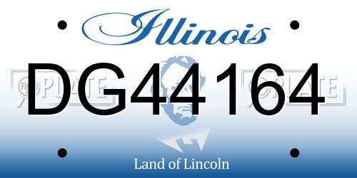 DG44164 Illinois License Plate