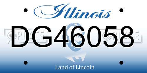 DG46058 Illinois License Plate