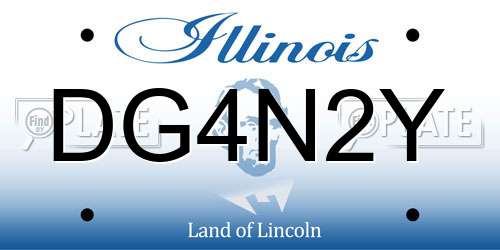 DG4N2Y Illinois License Plate