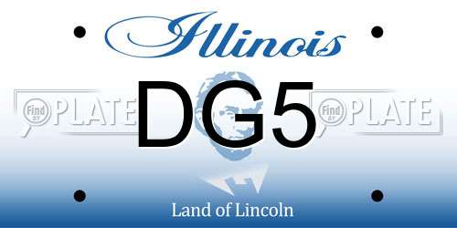 DG5 Illinois License Plate