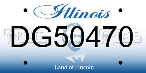 DG50470 Illinois License Plate