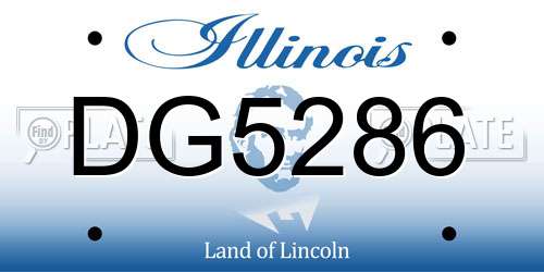 DG5286 Illinois License Plate