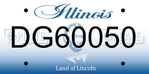 DG60050 Illinois License Plate