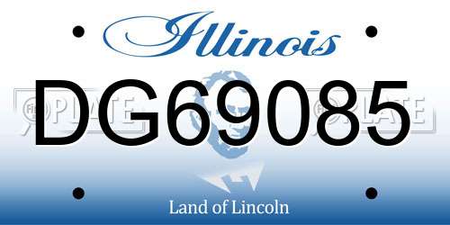 DG69085 Illinois License Plate