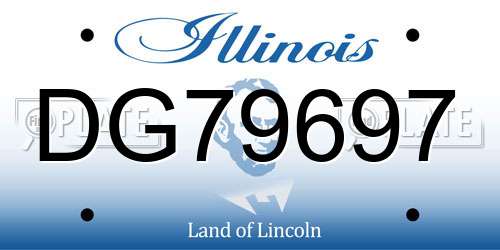 DG79697 Illinois License Plate