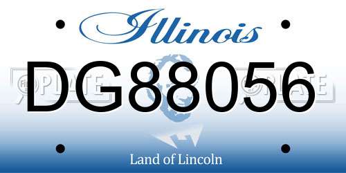 DG88056 Illinois License Plate