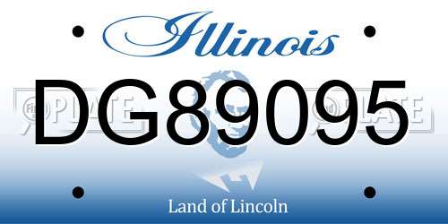 DG89095 Illinois License Plate