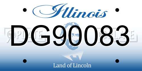 DG90083 Illinois License Plate