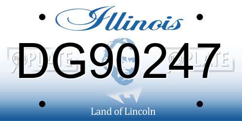 DG90247 Illinois License Plate