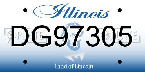 DG97305 Illinois License Plate