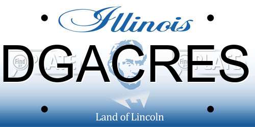 DGACRES Illinois License Plate