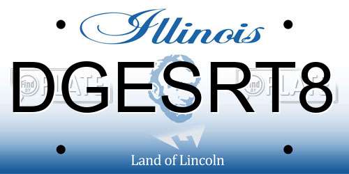 DGESRT8 Illinois License Plate