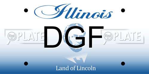 DGF Illinois License Plate
