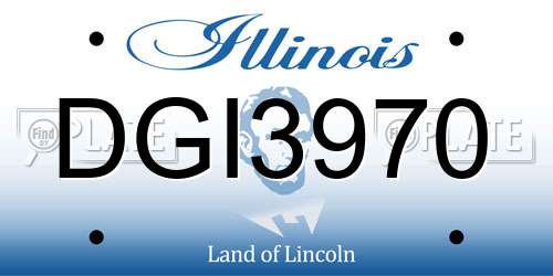 DGI3970 Illinois License Plate