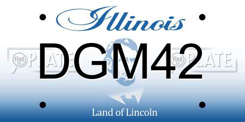 DGM42 Illinois License Plate