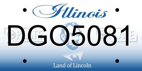 DGO5081 Illinois License Plate