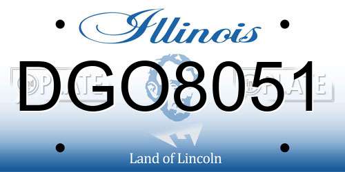 DGO8051 Illinois License Plate