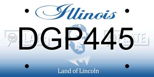 DGP445 Illinois License Plate