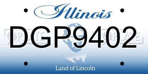 DGP9402 Illinois License Plate