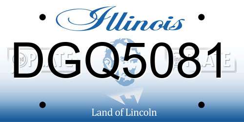 DGQ5081 Illinois License Plate
