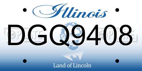 DGQ9408 Illinois License Plate