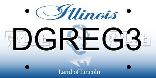 DGREG3 Illinois License Plate