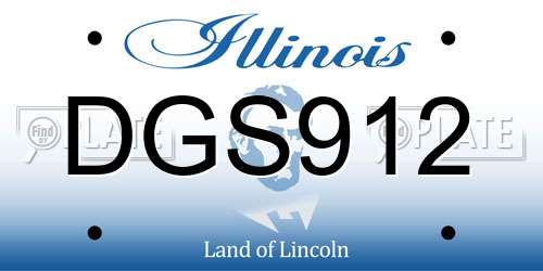 DGS912 Illinois License Plate