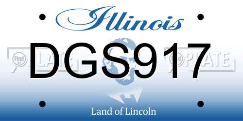 DGS917 Illinois License Plate
